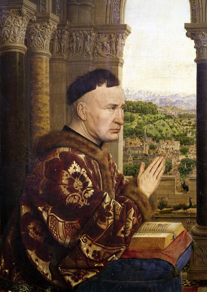 Die Rolin Madonna (RolinMadonna) Detail des Kanzler Nicolas Rolin